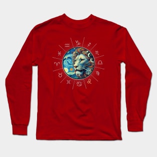 ZODIAC Leo - Astrological LEO - LEO - ZODIAC sign - Van Gogh style - 8 Long Sleeve T-Shirt